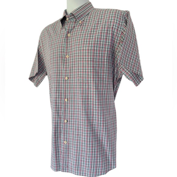 Peter Millar Plaid MS17W106CBS Short Sleeve Button-Down Shirt – Size L – NWOT - Picture 4 of 13